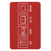 Eat Sleep Daf Yomi Repeat - Jüdischer Spaß Talmud Magnet (Vertikal)