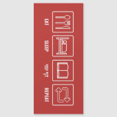 Eat Sleep Daf Yomi Repeat - Jüdischer Spaß Talmud Magnetkarte (Vorderseite)