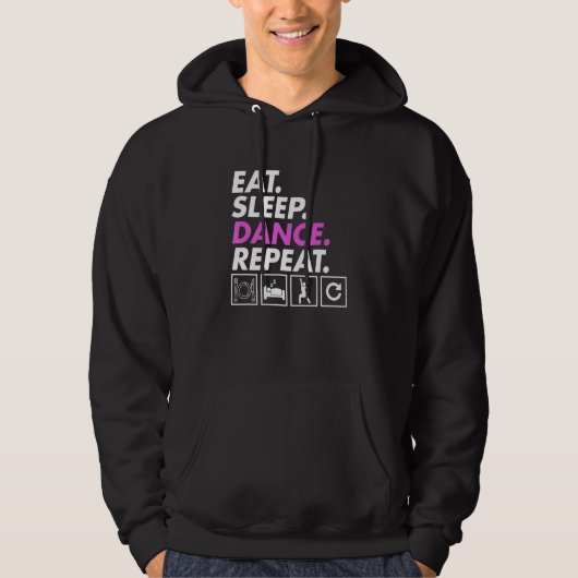 Eat Sleep Dance Teacher Expert Dancer Dancing  Gra Hoodie (Vorderseite)