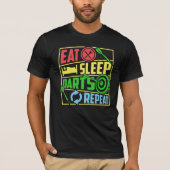 Eat Sleep Darts Repeat - Dart Champion T-Shirt (Vorderseite)