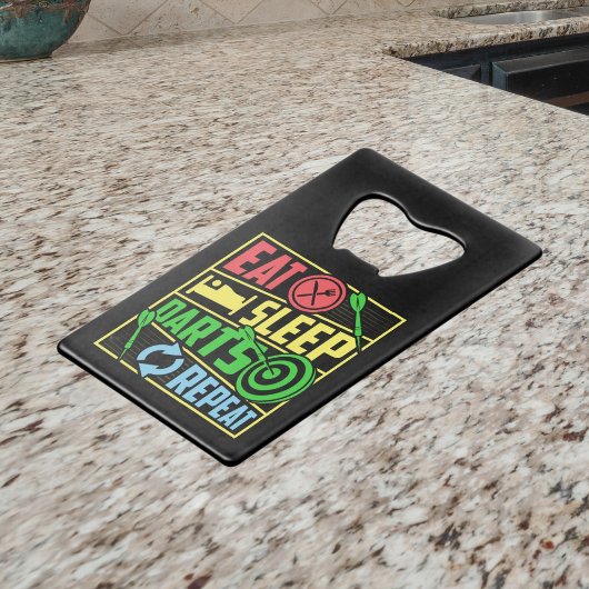 Eat Sleep Darts Repeat - Dart Player Geldbeutel Flaschenöffner