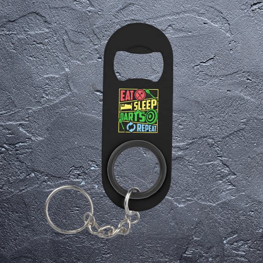 Eat Sleep Darts Repeat - Dart Player Mini Flaschenöffner