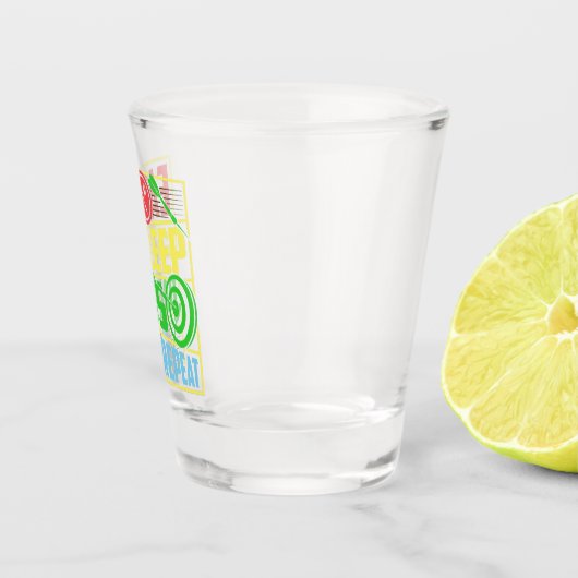 Eat Sleep Darts Repeat - Dart Player Schnapsglas (Rechts)