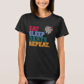 Eat Sleep Darts Repeat Darts Player T-Shirt (Vorderseite)