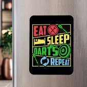 Eat Sleep Darts Repeat - Funny Dart Player Magnet