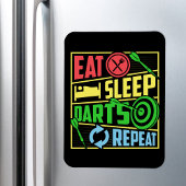 Eat Sleep Darts Repeat - Funny Dart Player Magnet
