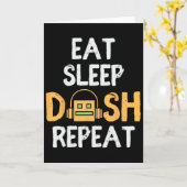 Eat Sleep Dash Repeat Video Game Geometry Dash Gam Karte (Gelbe Blume)