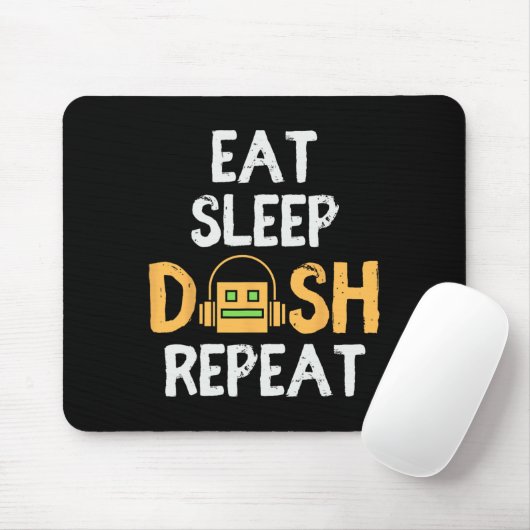 Eat Sleep Dash Repeat Video Game Geometry Dash Gam Mousepad (Mit Mouse)