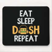 Eat Sleep Dash Repeat Video Game Geometry Dash Gam Mousepad (Vorne)