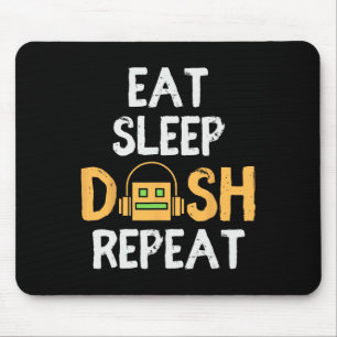 Eat Sleep Dash Repeat Video Game Geometry Dash Gam Mousepad