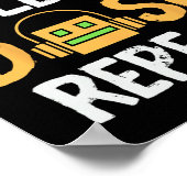 Eat Sleep Dash Repeat Video Game Geometry Dash Gam Poster (Ecke)