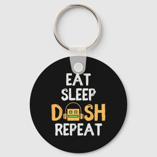 Eat Sleep Dash Repeat Video Game Geometry Dash Gam Schlüsselanhänger (Vorderseite)