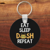 Eat Sleep Dash Repeat Video Game Geometry Dash Gam Schlüsselanhänger (Vorderseite)