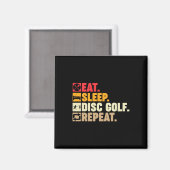 Eat Sleep Disc Golf Repeat Jungen Kinder Mädchen T Magnet (Vorderseite/Rückseite)