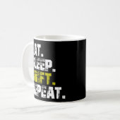 Eat Sleep Drift Repeat - Funny Drifting Kaffeetasse (Vorderseite Links)
