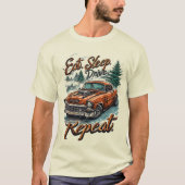 Eat. Sleep. Drive. Repeat. | Trucker Life T-Shirt (Vorderseite)