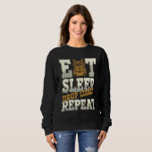 Eat Sleep Drop Loads Repeat Trucker Semi Truck Dri Sweatshirt (Vorne ganz)