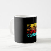 Eat Sleep Drum Wiederholung Funny Drummer Apparel Kaffeetasse (Vorderseite Links)