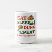Eat Sleep Dunk Repeat - Funny Basketball Xmas  Kaffeetasse (Mittel)