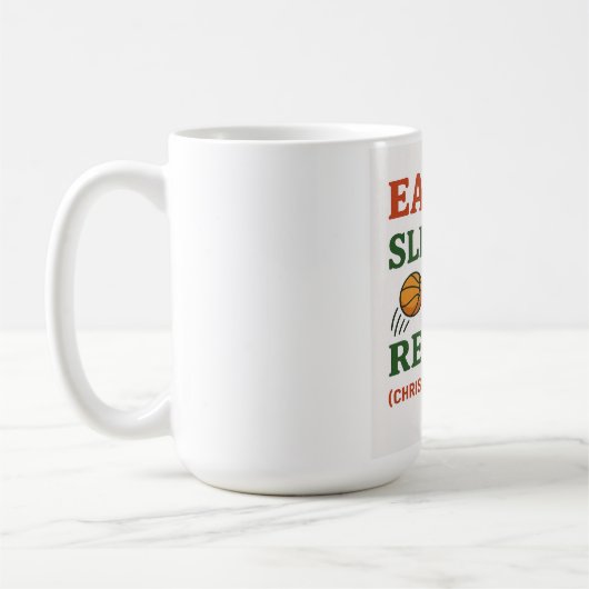 Eat Sleep Dunk Repeat - Funny Basketball Xmas Kaffeetasse (Links)
