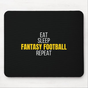 Eat Sleep Fantasy Football Wiederholung Vintagen E Mousepad