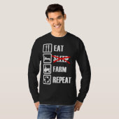Eat Sleep Farm Repeat T-Shirt (Vorne ganz)