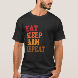 Eat Sleep Farm Wiederholen Bauer Farm Video Game G T-Shirt