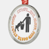 EAT SLEEP FEED GOATS - MY LIFE! SILBERNES ORNAMENT (Links)