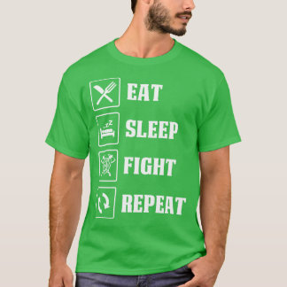 Eat Sleep Fight Repeat Firefighter T Shirt