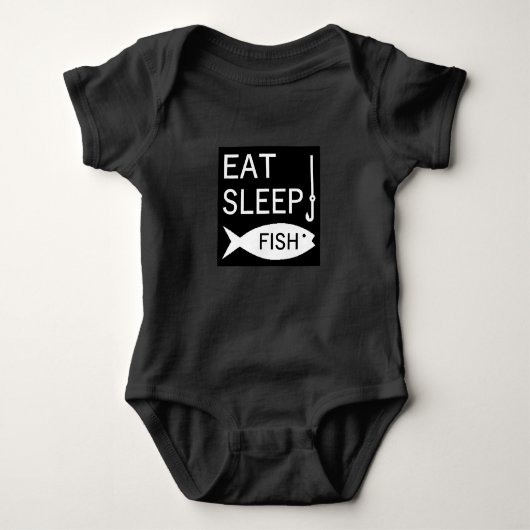 Eat Sleep Fish Baby Strampler (Vorderseite)