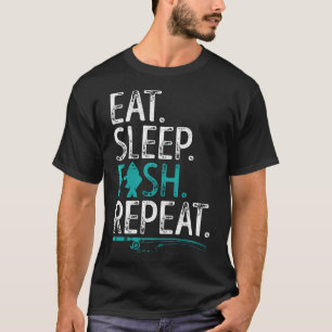 Eat Sleep Fish Repeat Angler Jungen T-Shirt