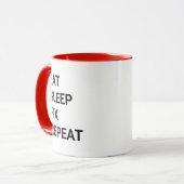 Eat Sleep Fix Repeat Funny Handyman Mechanic IT Tasse (Vorderseite Links)
