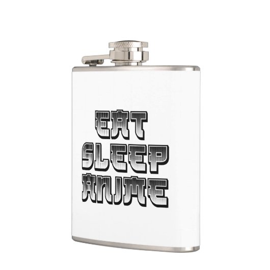 Eat Sleep Flachmann (Links)