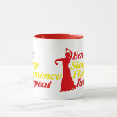 Eat Sleep Flamenco Wiederholen Funny Geschenk für  Tasse (Zentrum)