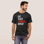 Eat Sleep Flowers Repeat Florist Gardener Gardenin T-Shirt (Vorne ganz)