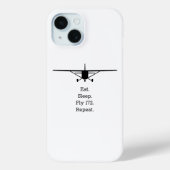 Eat Sleep Fly 172 Repeat Flugzeug Case-Mate iPhone Hülle (Rückseite)