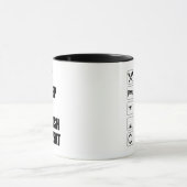 Eat Sleep Fly Crash Wiederholung Funny Drone Pilot Tasse (Zentrum)