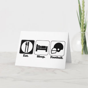 eat sleep football karte