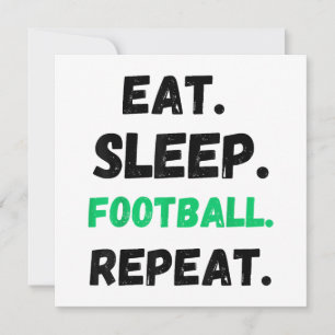 Eat Sleep Football Wiederholung Niedlicher Schlaf