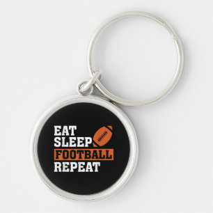 Eat Sleep Football Wiederholung Phantastischer Lie Schlüsselanhänger