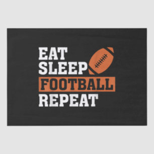 Eat Sleep Football Wiederholung Phantastischer Lie Seidenpapier