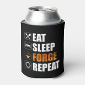 Eat Sleep Forge Repeat Blacksmith Dosenkühler (Kanne Vorderseite)