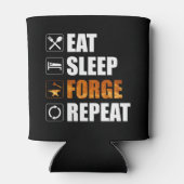 Eat Sleep Forge Repeat Blacksmith Dosenkühler (Rückseite)