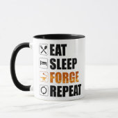Eat Sleep Forge Repeat Blacksmith Tasse (Links)