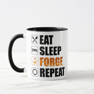 Eat Sleep Forge Repeat Blacksmith Tasse