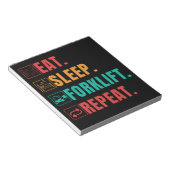 EAT SLEEP FORKLIFT REPEAT - FORKLIFT OPERATOR NOTIZBLOCK (angewinkelt)
