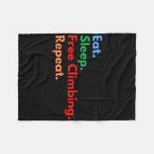 Eat Sleep Free Climbing Repeat Free Climbers And C Fleecedecke (Vorderseite (Horizontal))