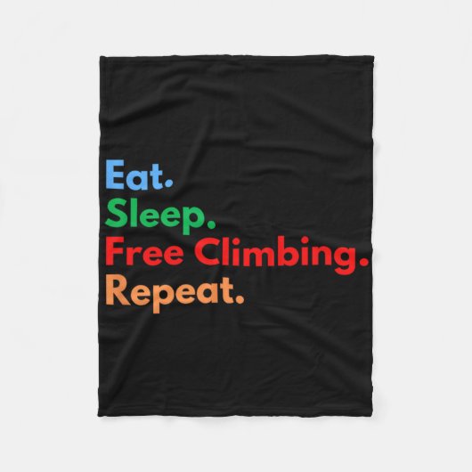Eat Sleep Free Climbing Repeat Free Climbers And C Fleecedecke (Vorderseite)
