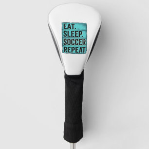 Eat Sleep Fußball Repeat Vintage Typography T-Shir Golf Headcover