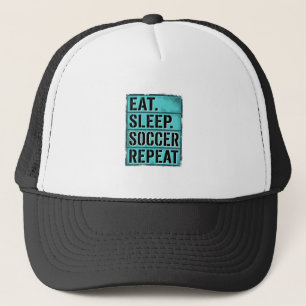 Eat Sleep Fußball Repeat Vintage Typography T-Shir Truckerkappe